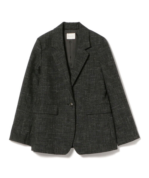 Demi-Luxe BEAMS(デミルクス ビームス)の「Demi-Luxe BEAMS / ウール リネン テーラードジャケット(テーラードジャケット・レディース・ブラック・40/38/36)」の7枚目の写真