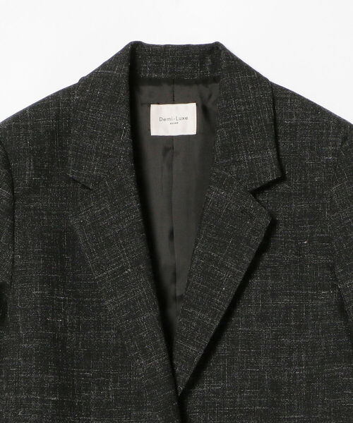 Demi-Luxe BEAMS(デミルクス ビームス)の「Demi-Luxe BEAMS / ウール リネン テーラードジャケット(テーラードジャケット・レディース・ブラック・40/38/36)」の8枚目の写真