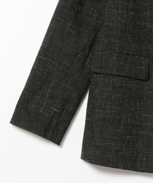 Demi-Luxe BEAMS(デミルクス ビームス)の「Demi-Luxe BEAMS / ウール リネン テーラードジャケット(テーラードジャケット・レディース・ブラック・40/38/36)」の9枚目の写真