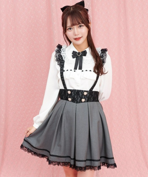 Secret Honey(シークレットハニー)の「スクエアヨークブラウス(シャツ/ブラウス・レディース・ブラック/オフホワイト・MEDIUM)」の6枚目の写真