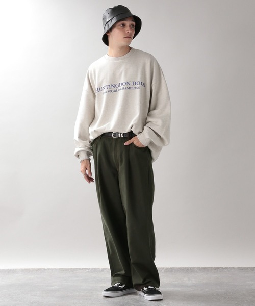 RAGEBLUE（レイジブルー）の「ダックタックワイドパンツ（チノパンツ・メンズ・キャメル/スミクロ・MEDIUM/LARGE）」の3枚目の写真