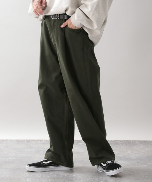 RAGEBLUE（レイジブルー）の「ダックタックワイドパンツ（チノパンツ・メンズ・キャメル/スミクロ・MEDIUM/LARGE）」の4枚目の写真