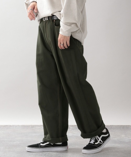 RAGEBLUE（レイジブルー）の「ダックタックワイドパンツ（チノパンツ・メンズ・キャメル/スミクロ・MEDIUM/LARGE）」の7枚目の写真