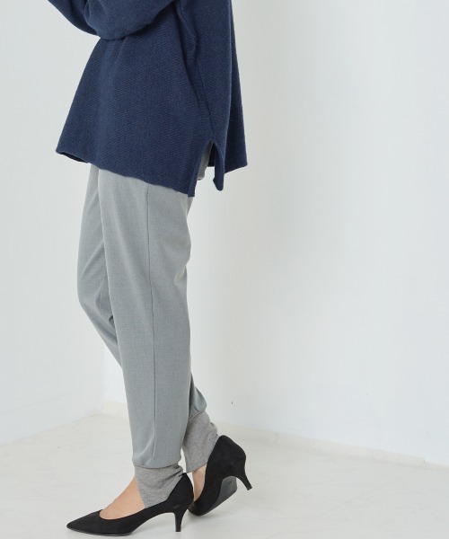 OMNES(オムネス)の「TRストレッチ裾リブパンツ(その他パンツ・レディース・ライトグレー/ベージュ/ピンクベージュ・MEDIUM/LARGE)」の4枚目の写真