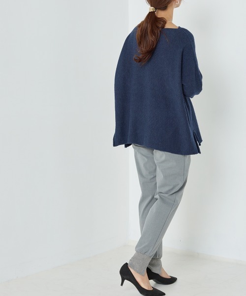 OMNES(オムネス)の「TRストレッチ裾リブパンツ(その他パンツ・レディース・ライトグレー/ベージュ/ピンクベージュ・MEDIUM/LARGE)」の7枚目の写真