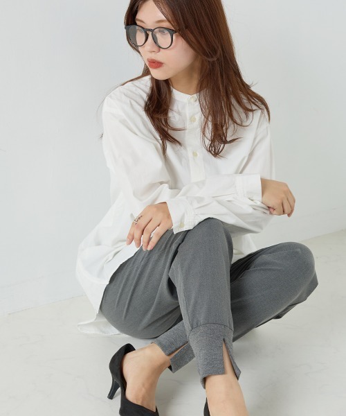 OMNES(オムネス)の「TRストレッチ裾リブパンツ(その他パンツ・レディース・ライトグレー/ベージュ/ピンクベージュ・MEDIUM/LARGE)」の5枚目の写真