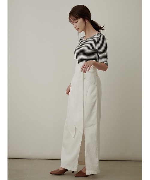 Stylevoice for xxx(スタイルヴォイスフォー)の「【胸パッド付き】ハーフスリーブバックオープンカットソー(Tシャツ/カットソー・レディース・その他/ブラック・FREE)」の22枚目の写真