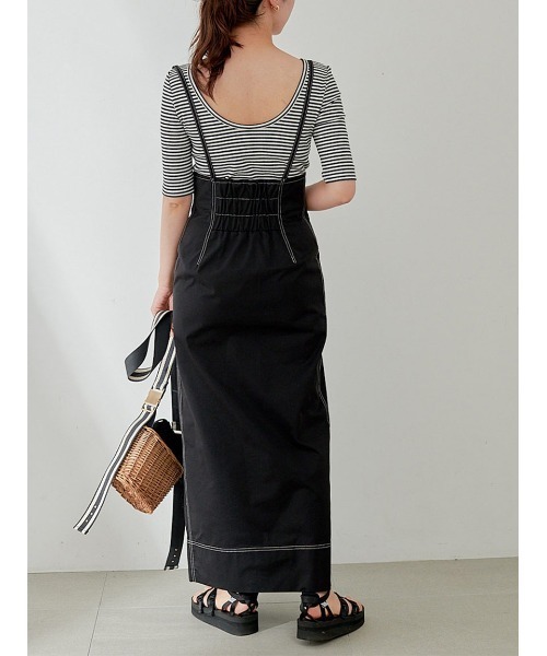 Stylevoice for xxx(スタイルヴォイスフォー)の「【胸パッド付き】ハーフスリーブバックオープンカットソー(Tシャツ/カットソー・レディース・その他/ブラック・FREE)」の11枚目の写真