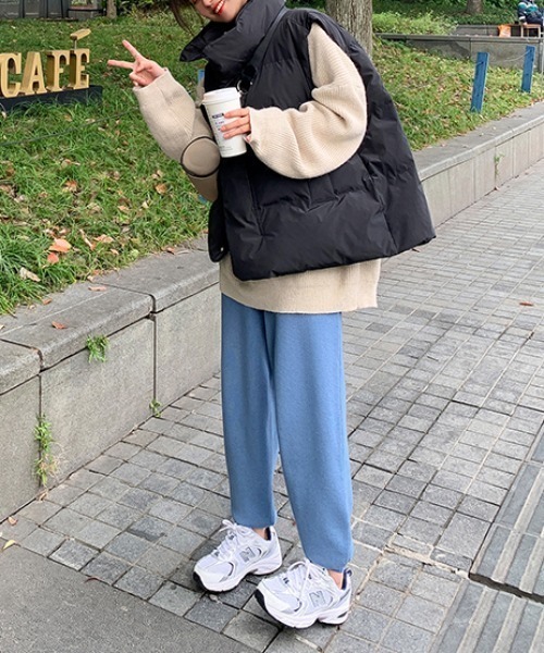 Vipoa（ヴィポア）の「ボリュームダウンベスト（ダウンベスト・レディース・アイボリー/ブラック/ライトピンク・FREE）」の10枚目の写真