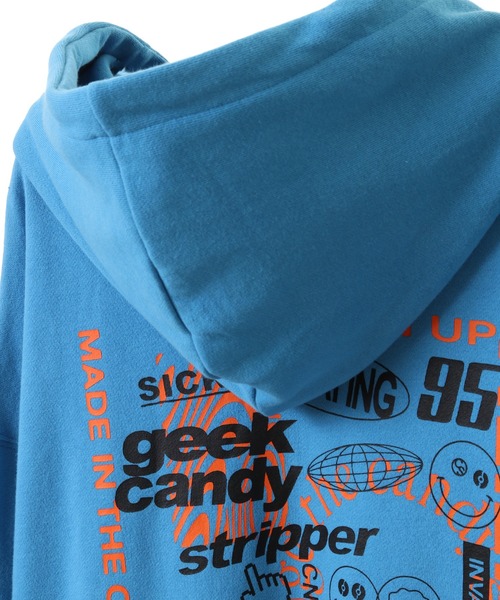 Candy Stripper(キャンディストリッパー)の「GEEK CANDY SWEAT フーディー(スウェット・レディース・パープル/ホワイト/ブラック/ブルー・2)」の10枚目の写真