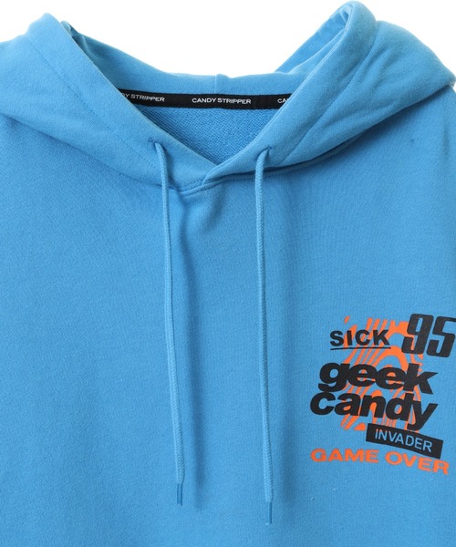 Candy Stripper(キャンディストリッパー)の「GEEK CANDY SWEAT フーディー(スウェット・レディース・パープル/ホワイト/ブラック/ブルー・2)」の6枚目の写真