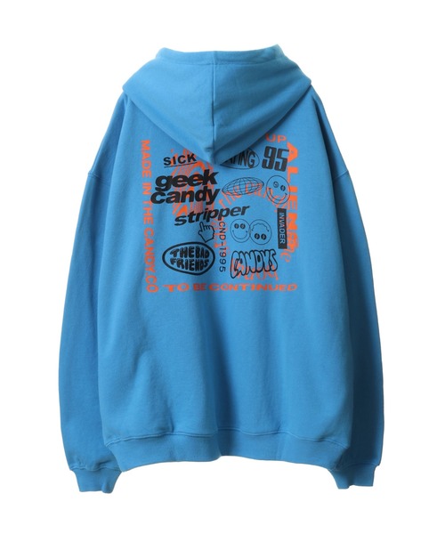 Candy Stripper(キャンディストリッパー)の「GEEK CANDY SWEAT フーディー(スウェット・レディース・パープル/ホワイト/ブラック/ブルー・2)」の15枚目の写真