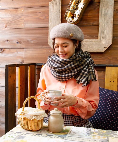 欧州航路（オウシュウコウロ）の「【欧州航路】リールストール（マフラー・レディース・ブラウン/グレー/ブラック・FREE）」の6枚目の写真