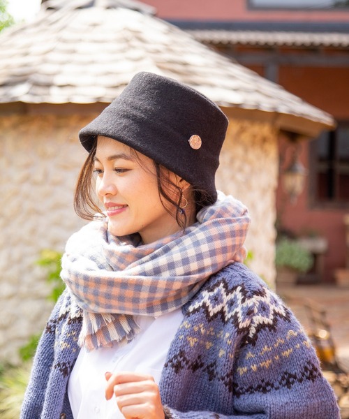 欧州航路（オウシュウコウロ）の「【欧州航路】リールストール（マフラー・レディース・ブラウン/グレー/ブラック・FREE）」の7枚目の写真