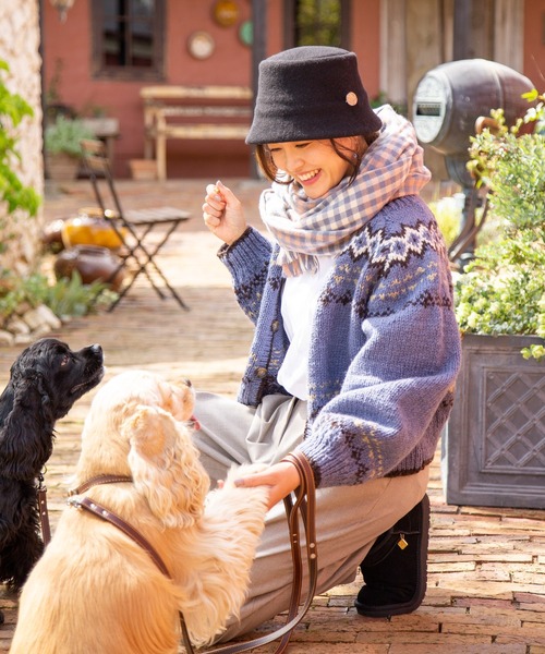 欧州航路（オウシュウコウロ）の「【欧州航路】リールストール（マフラー・レディース・ブラウン/グレー/ブラック・FREE）」の8枚目の写真