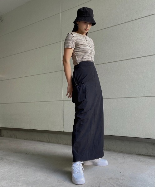 AMAIL（アマイル）の「Straight army skirt（スカート・レディース・ブラック/グレー・FREE）」の17枚目の写真