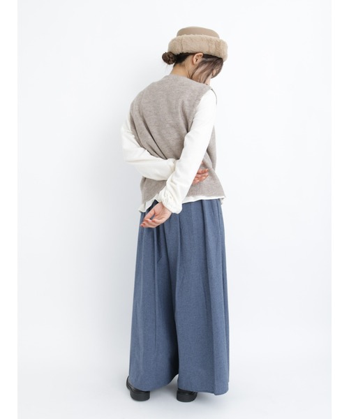 Samansa Mos2（サマンサ モスモス）の「ハカマパンツ（その他パンツ・レディース・ブラック/ベージュ/ブルー/チャコール・ﾌﾘ-）」の11枚目の写真