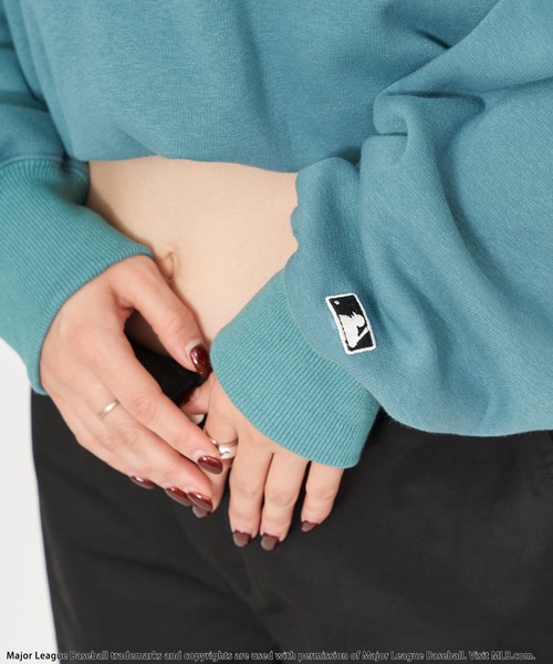 BACK TO THE FIELD（バック トゥー ザ フィールド）の「【MLB】刺繍スウェットショートトップス（スウェット・レディース・ブラック/グリーン/ホワイト・FREE）」の16枚目の写真