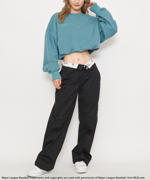 BACK TO THE FIELD（バック トゥー ザ フィールド）の「【MLB】刺繍スウェットショートトップス（スウェット・レディース・ブラック/グリーン/ホワイト・FREE）」の11枚目の写真