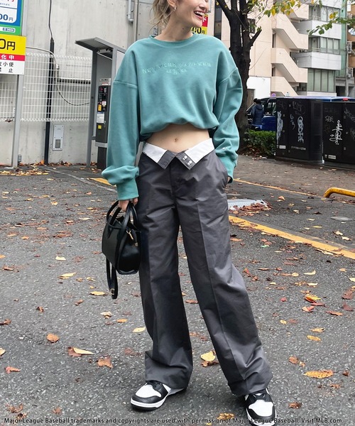 BACK TO THE FIELD（バック トゥー ザ フィールド）の「【MLB】刺繍スウェットショートトップス（スウェット・レディース・ブラック/グリーン/ホワイト・FREE）」の22枚目の写真