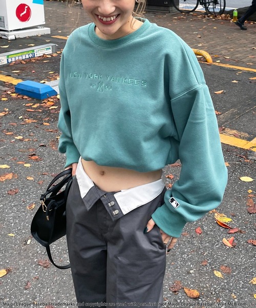 BACK TO THE FIELD（バック トゥー ザ フィールド）の「【MLB】刺繍スウェットショートトップス（スウェット・レディース・ブラック/グリーン/ホワイト・FREE）」の21枚目の写真