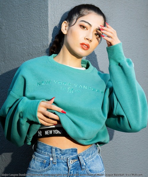 BACK TO THE FIELD（バック トゥー ザ フィールド）の「【MLB】刺繍スウェットショートトップス（スウェット・レディース・ブラック/グリーン/ホワイト・FREE）」の20枚目の写真