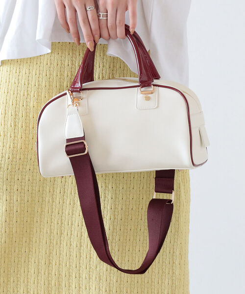 Ray BEAMS（レイビームス）の「Ray BEAMS / ボーリング バッグ（トートバッグ・レディース・オフホワイト/ネイビー・ONE SIZE）」の11枚目の写真