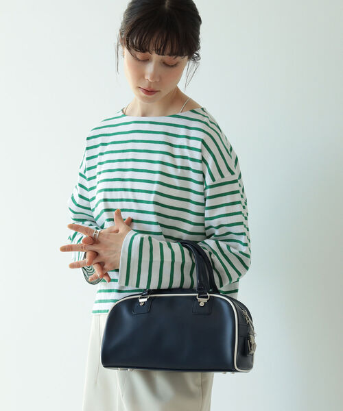 Ray BEAMS（レイビームス）の「Ray BEAMS / ボーリング バッグ（トートバッグ・レディース・オフホワイト/ネイビー・ONE SIZE）」の4枚目の写真