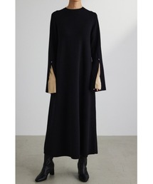 STYLEMIXER | バイカラースリーブニットワンピース(ワンピース)