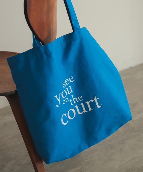 rapiecage（ラピエサージュ）の「コットンオックスプリントトート（トートバッグ・レディース・レッド/ブルー・FREE）」の2枚目の写真