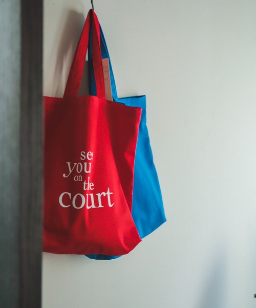 rapiecage（ラピエサージュ）の「コットンオックスプリントトート（トートバッグ・レディース・レッド/ブルー・FREE）」の7枚目の写真