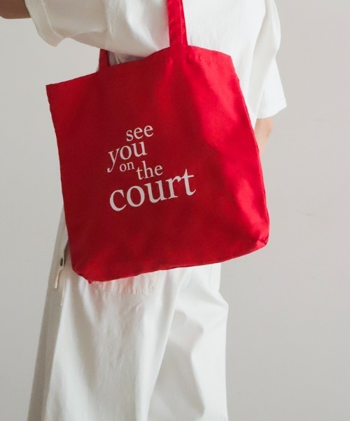 rapiecage（ラピエサージュ）の「コットンオックスプリントトート（トートバッグ・レディース・レッド/ブルー・FREE）」の8枚目の写真