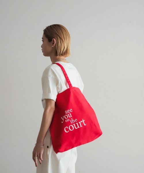 rapiecage（ラピエサージュ）の「コットンオックスプリントトート（トートバッグ・レディース・レッド/ブルー・FREE）」の9枚目の写真