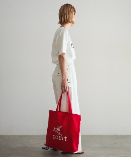rapiecage（ラピエサージュ）の「コットンオックスプリントトート（トートバッグ・レディース・レッド/ブルー・FREE）」の11枚目の写真