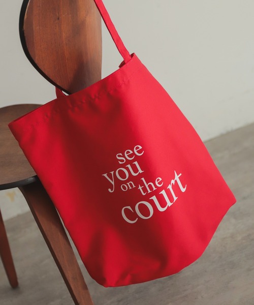 rapiecage（ラピエサージュ）の「コットンオックスプリントトート（トートバッグ・レディース・レッド/ブルー・FREE）」の3枚目の写真