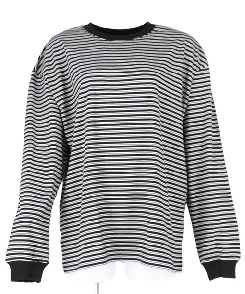 coca(coca)(コカ)の「ボーダールーズロンT(Tシャツ/カットソー・レディース・ブラック/ブルー・M/L)」の11枚目の写真