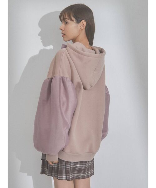 merry jenny(メリージェニー)の「オーガンジーコンビフーディー(パーカー・レディース・ブラック/ピンク/アイボリー・FREE)」の7枚目の写真