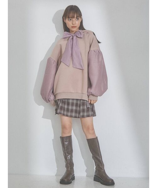 merry jenny(メリージェニー)の「オーガンジーコンビフーディー(パーカー・レディース・ブラック/ピンク/アイボリー・FREE)」の12枚目の写真