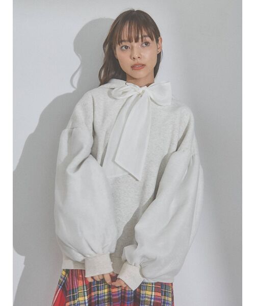 merry jenny(メリージェニー)の「オーガンジーコンビフーディー(パーカー・レディース・ブラック/ピンク/アイボリー・FREE)」の8枚目の写真