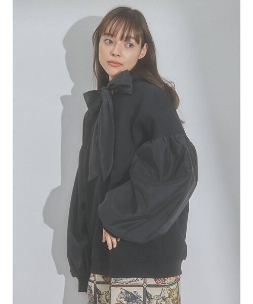 merry jenny(メリージェニー)の「オーガンジーコンビフーディー(パーカー・レディース・ブラック/ピンク/アイボリー・FREE)」の17枚目の写真