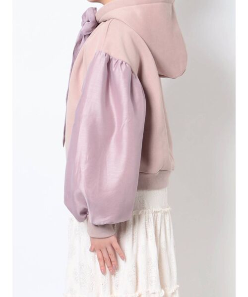 merry jenny(メリージェニー)の「オーガンジーコンビフーディー(パーカー・レディース・ブラック/ピンク/アイボリー・FREE)」の22枚目の写真