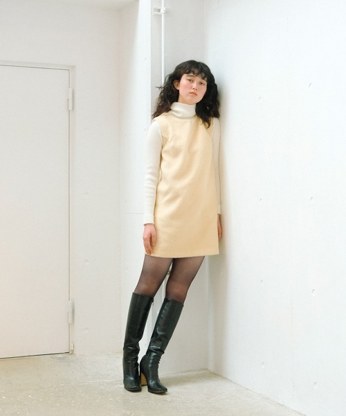 TINA：JOJUN（ティーナジョジュン）の「シャギー ジャンパースカート TINA：JOJUN（ジャンパースカート・レディース・ベージュ系その他2/ブラック系その他・M）」の14枚目の写真