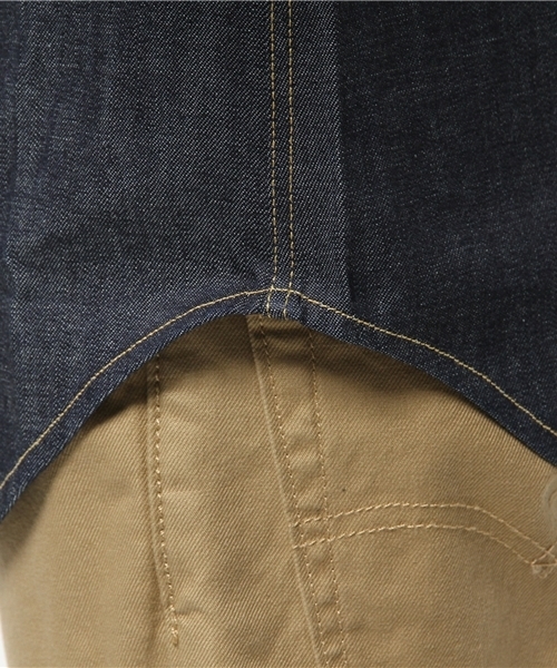 LEVI'S VINTAGE CLOTHING（リーバイスビンテージクロージング）の「LEVI'S(R) VINTAGE CLOTHING 1955 デニムシャツ リジット ソートゥースデニムシャツ（シャツ/ブラウス・メンズ・ノンウォッシュ・MEDIUM/SMALL/LARGE/X-SMALL）」の8枚目の写真