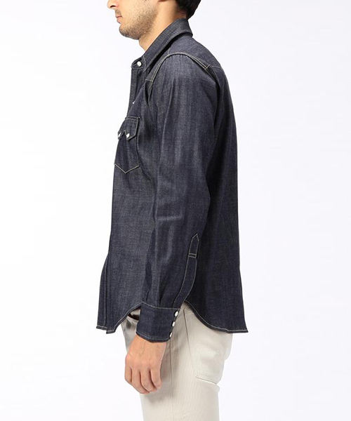 LEVI'S VINTAGE CLOTHING（リーバイスビンテージクロージング）の「LEVI'S(R) VINTAGE CLOTHING 1955 デニムシャツ リジット ソートゥースデニムシャツ（シャツ/ブラウス・メンズ・ノンウォッシュ・MEDIUM/SMALL/LARGE/X-SMALL）」の17枚目の写真