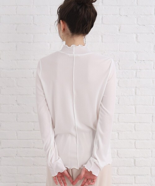 SHOO・LA・RUE（シューラルー）の「◆シアー ハイネック プルオーバー（Tシャツ/カットソー・レディース・ブラック/ホワイト系・02/03）」の12枚目の写真