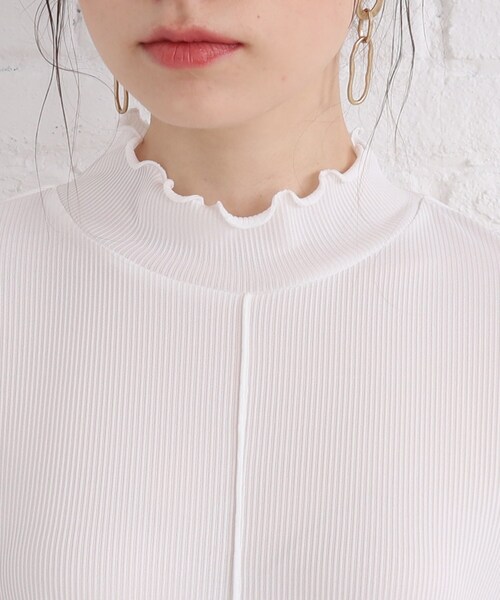 SHOO・LA・RUE（シューラルー）の「◆シアー ハイネック プルオーバー（Tシャツ/カットソー・レディース・ブラック/ホワイト系・02/03）」の5枚目の写真