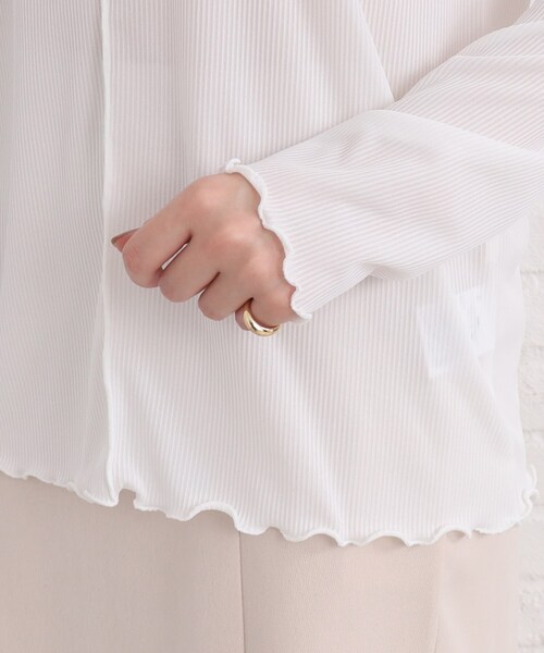 SHOO・LA・RUE（シューラルー）の「◆シアー ハイネック プルオーバー（Tシャツ/カットソー・レディース・ブラック/ホワイト系・02/03）」の18枚目の写真