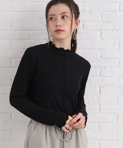 SHOO・LA・RUE（シューラルー）の「◆シアー ハイネック プルオーバー（Tシャツ/カットソー・レディース・ブラック/ホワイト系・02/03）」の3枚目の写真