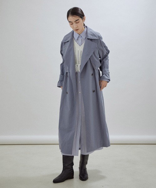 SALON adam et rope'(サロン アダム エ ロペ)の「Onibegie(オニベジ)トレンチコート(トレンチコート・レディース・ベージュ/オリーブ/ブルー系その他4・FREE)」の12枚目の写真