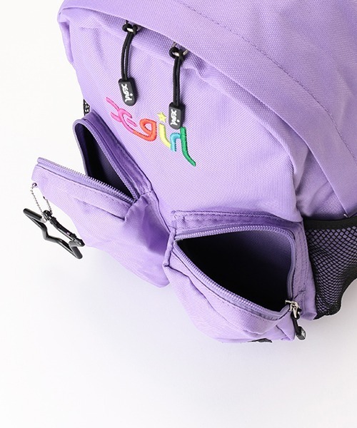 X-girl Stages（エックスガールステージス）の「★カラフルロゴバックパック（バックパック/リュック・キッズ・ブラック/パープル・FREE）」の7枚目の写真